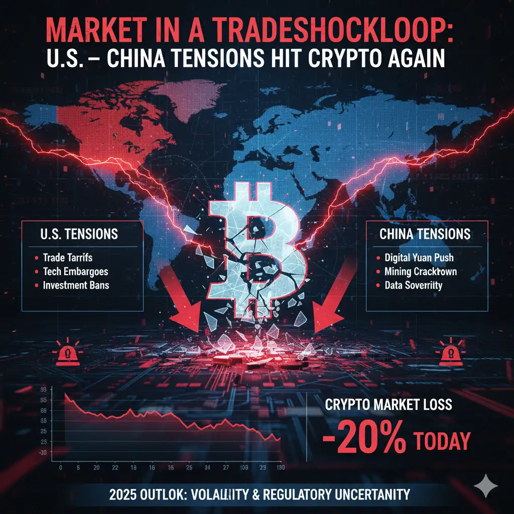 Market in a TradeShockLoop U.S.–China Tensions Hit Crypto Again TradeShockLoop
