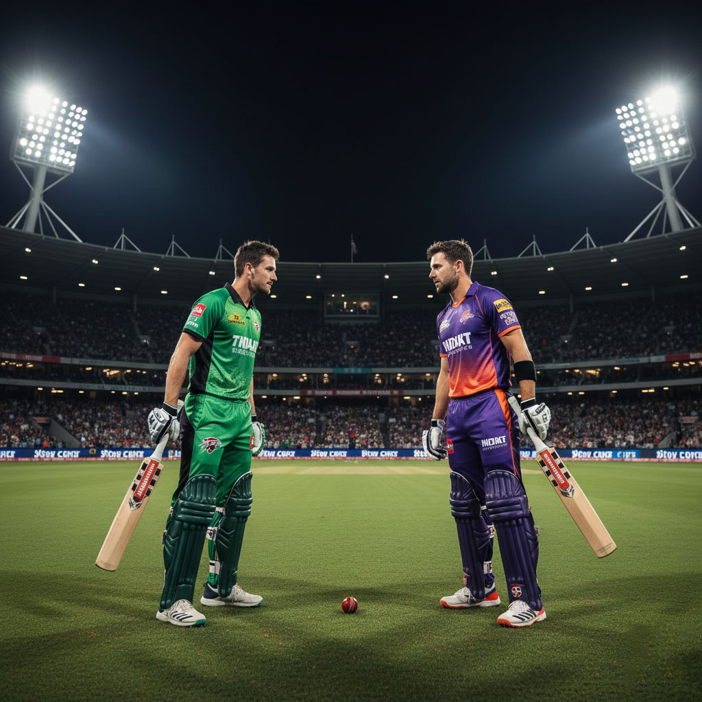 The Big Bash League (BBL) has always been a spectacle of high-octane cricket, and few matchups generate as much buzz as Sydney Thunder vs Hobart Hurricanes. This rivalry has evolved from a standard league fixture into a high-stakes battle between two of the most balanced squads in Australian T20 cricket. As the 2025-26 season kicks into high gear, the encounter between the "Men in Green" from Sydney and the "Purple Army" from Hobart is set to be a season-defining moment. Sydney Thunder vs Hobart Hurricanes – Full Match Preview, Playing XI, Head-to-Head & Match Prediction