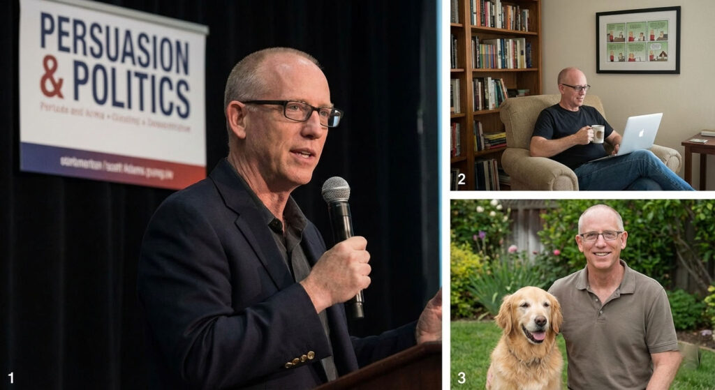 Scott Adams is a name that resonates deeply within the landscape of American pop culture, corporate satire, and modern social commentary. Best known as the creator of the iconic comic strip Dilbert, Adams transformed the mundane frustrations of office life into a global phenomenon. For over three decades, his work served as a mirror for millions of white-collar workers, capturing the absurdity of middle management, the futility of Scott Adams corporate jargon, and the Kafkaesque reality of the modern cubicle.+1 Scott Adams – Life Journey, Dilbert Success, Controversies & Cultural Legacy